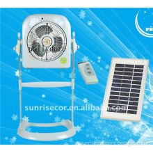 12'' Stand Rechargeable Fan with LED light & Remote